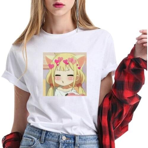 Harajuku T-Shirt Fashion Summer Kawaii Girls Graphics Cartoon Korean Version Cute Sweet Women Blouse