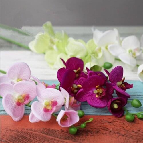Elegant 3D Phalaenopsis Orchid For Dining Table Home Decor Artificial Flowers Wedding DIY Decorations 100 Pcs/lot