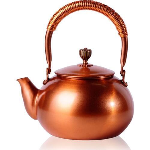 Chinese copper teapot prime high-end home handmade coppers pot teapot tea filter 1200ML