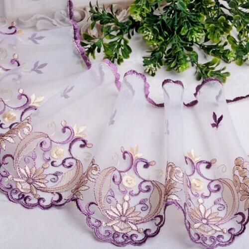 Lace Web embroidery hem linen bedside sofa edge hand-made accessories coffee grey lace curtain lace