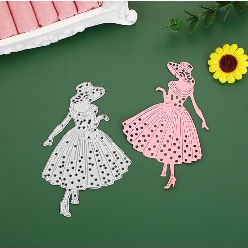Girl Lady Cutting Dies For DIY Scrapbooking Mold Album Paper Cards Decorative Crafts Die Cut Embossing Folder Stamps Stencils