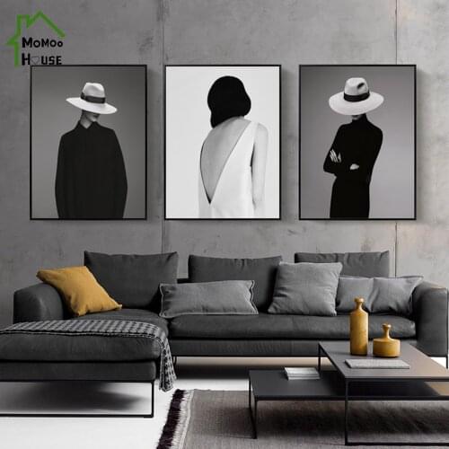 Vugue Character Canvas Painting Fashion Male Model Cool Man Poster Wall Art Picture for Bar Romm Decorations Home Decor