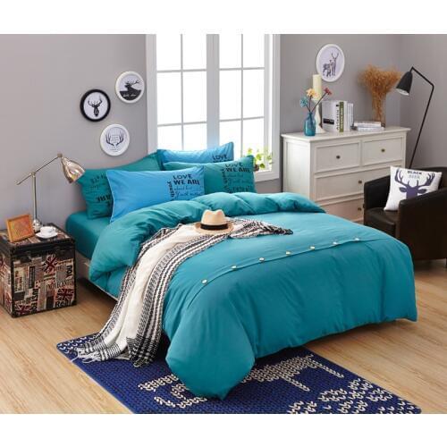 Reactive Printing Bedding Set Polyester Cotton Duvet Cover Flat Sheet Pillowcase Bed Sheet Twin Full Queen King Size
