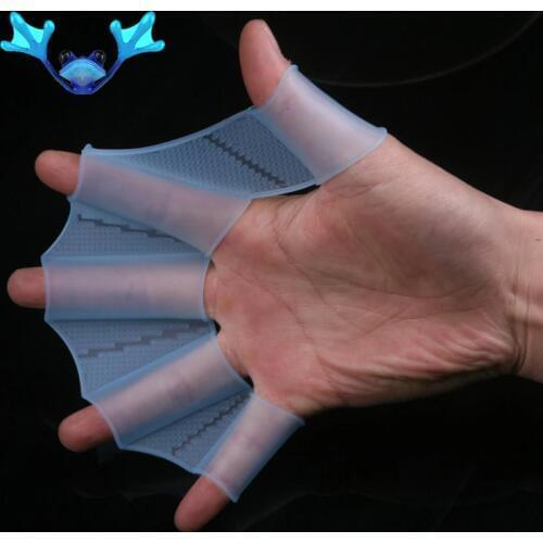2019 Swimming Hand Finger Fin Learning Pool Accessory Wear Web Training Diving Gloves Swim Pool Paddles Piscina Inflatable Surf