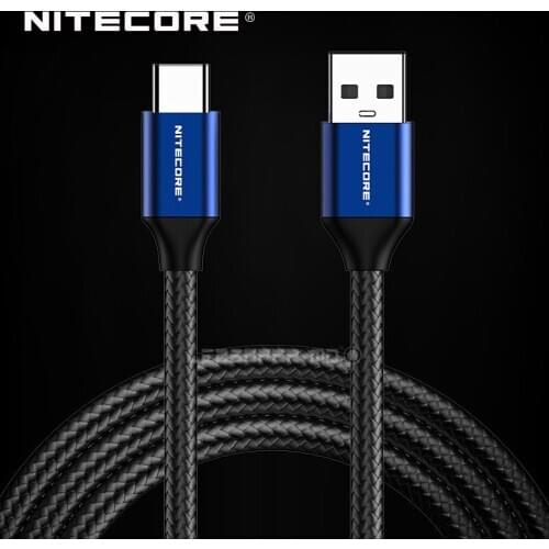 NITECORE UAC20 3.3ft USB-C to USB-A 2.0 3A Fast Charging Cable