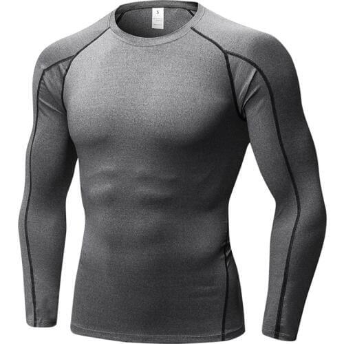 Yuerlian New Mens Quick Dry Running T Shirt Men Rashgard Long Sleeve Compression Gym Fitness Outdoor Sports Tights Sportswear