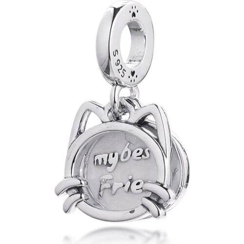 My Pet Cat Dangle Charm DIY Beads For Jewelry Making Sterling Silver Jewelry Charms Fits Original Charms Chain Bracelets