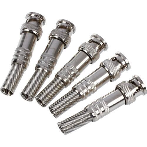 Wholesales 5pcs Solder Less Twist Spring BNC Connector Jack for Coaxial RG59 CCTV Camera