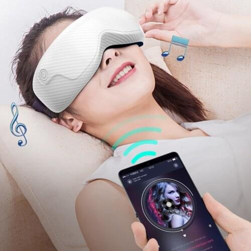Summer Folding Portable Smart Wireless Bluetooth Charging USB Hot Compress Music Eye Massager 8 Modes 2021 New