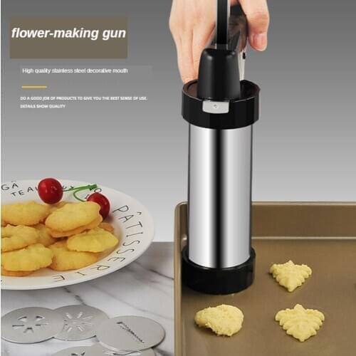 Cookie Press Baking Tool Cookie Cookie Press Kitchen Tool Baking utensil with 8 cookie molds and 8 nozzles