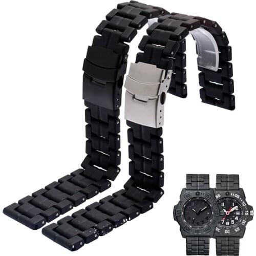 23mm Plastic Steel Fiber Watch Strap for Luminox Wrist Band 3050 3080 3150 8800 6402 Men Military Sport Bracelet Accessories