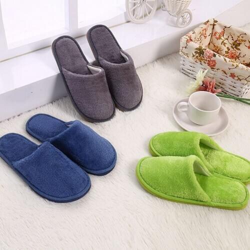 Women Men New Candy Color Winter Warm Couple PVC Home Guest Indoor Cotton Floor Slippers Indoor Flip Flops Women Bedroom Shoes