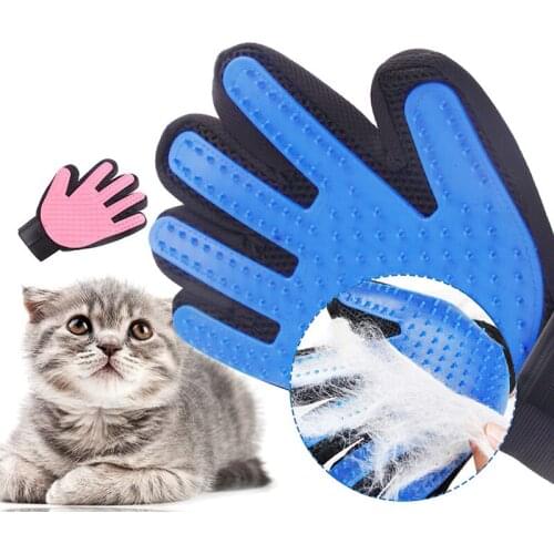 Dog Pet Grooming Glove Silicone Cats Brush Comb Deshedding Hair Gloves Dogs Bath Cleaning Supplies Animal Combs