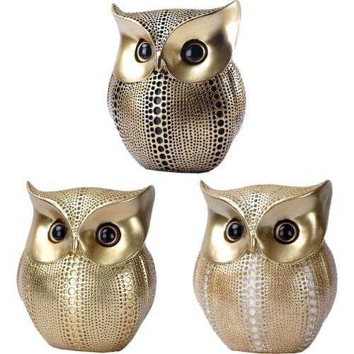 Owl Statue Decor Crafted Figurines for Home Decor Living Room Office Decoration Book Shelf TV Stand Animal Sculptures Collection