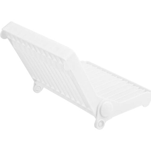 Kitchen Foldable Dish Rack Stand Holder Bowl Plate Organizer Tray Drainer Shelf ABS White Kitchen Storage Racks & Holders