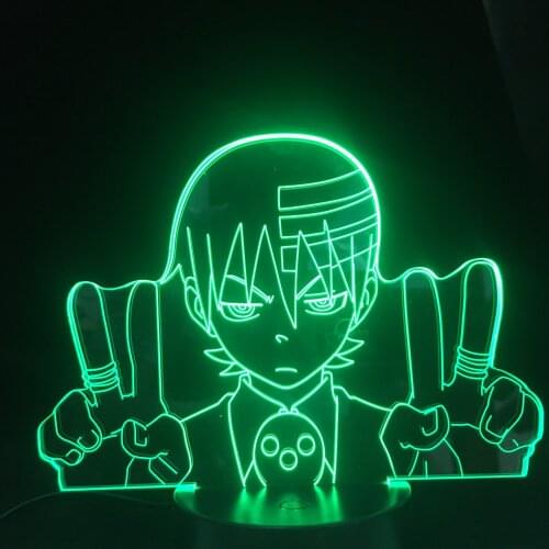 Soul Eater Death The Kid Anime Led Light for Bedroom Decor Nightlight Kid Birthday Gift Manga Night Light 3d Lamp Remote Control