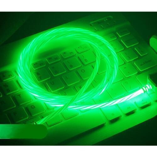 Hoest LED Glow Flowing Fast Charger Cable for Xiaomi Redmi Note 8 7 Pro Luminous Charging USB Cable For Huawei P20 Lite P30 Wir