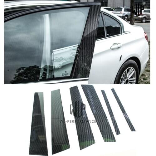 High Quality Carbon Fiber Window BC Pillars Decorative Car Styling Trim For BMW 3 Series F30 F35 320i 328i 335i 2012-UP