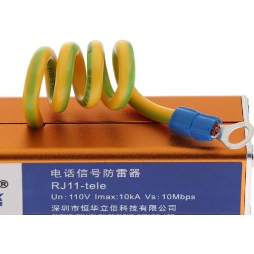 Telephone RJ11 Surge Protector Thunder Signal Arrester Protection