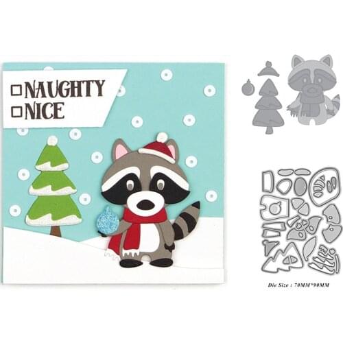 Metal Cutting Dies for 2021 New Scrapbooking Raccoon Puzzle Frame Edge No Stamps Crafts Background Cutter Cardmaking Stencil