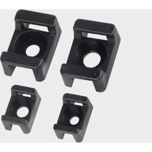 100Pcs White Black Cable Tie Mounts Seat Wire Buddle Saddle Type Plastic Holder Cable Ties To Tie Cables Or Wires