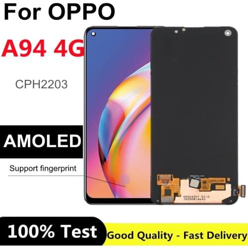 6.43" AMOLED For OPPO A94 4G CPH2203 LCD Display Touch Screen Digitizer Assemby Replacement for Oppo A94 LCD 4G