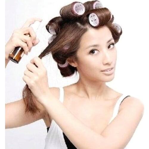 6Pcs/Set Big Self Grip Hair Rollers Cling Any Size DIY Hair Curlers Random Color SANA889