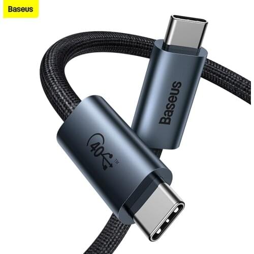 Baseus USB C Type C 100W USB PD 3.0 4.0 Cable 40Gbps 8K@60Hz Fast Charging Cable For MacBook Pro iPad Pro USB Charger Data Cable