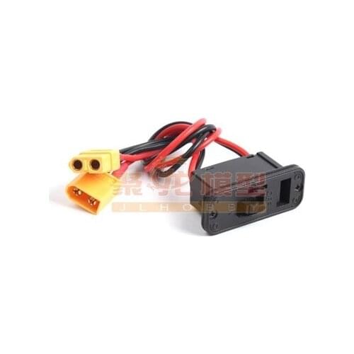 Large Power Switch with XT60 Plug/ Socket Heavy Duty Switch Harness Built in Charging Socket for RC Airplane
