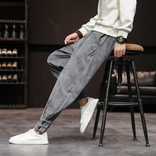 Casual Harem Pants Men Jogger Pants Men Loose Trousers Male Chinese Traditional Harajuku 2021 Summer Clothe