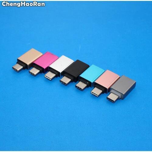 ChengHaoRan Metal 5pcs USB Type-C Male to USB 3.0 Female Converter Adapter OTG for Nexus 5X 6P Xiaomi Mi4C 4S Mi5 Plus Zuk Z2