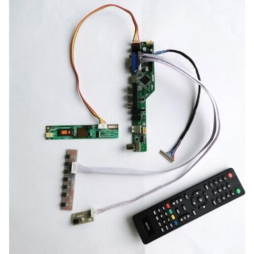 For QD141X1LH02/QD141X1LH06 1024*768 14.1" 20-Pin LVDS VGA USB Remote notebook PC 1CCFL LCD display controller card DIY kit