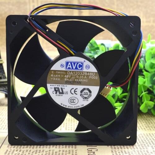 FOR AVC DA12032B48U 12cm 12032 48V 0.35A double ball cooling fan