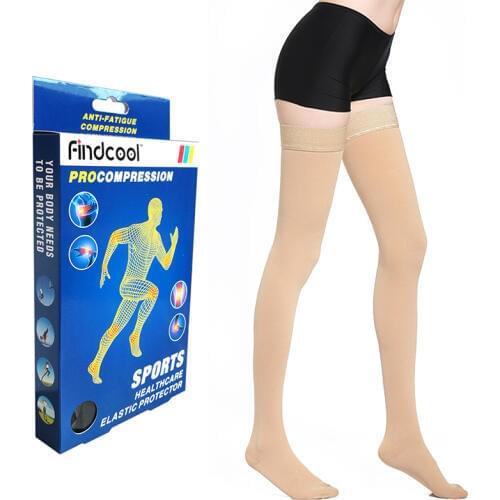 Findcool 15-21mmHg Gradient Compression Yoga Stockings Women Closed Toe Stockings