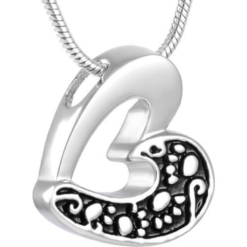 IJD8233 Dog/Cat Paw Print In My Heart Cremation Urn Ashes Keepsake Jewelry Stainless Steel Pendant Necklace for Pet Human