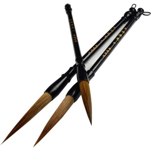 Chinese Brush Pen Weasel Hair Cursive Script Brush Pen 3pcs Chinese Long Hair Painting Special Calligraphy Brushes Tinta China