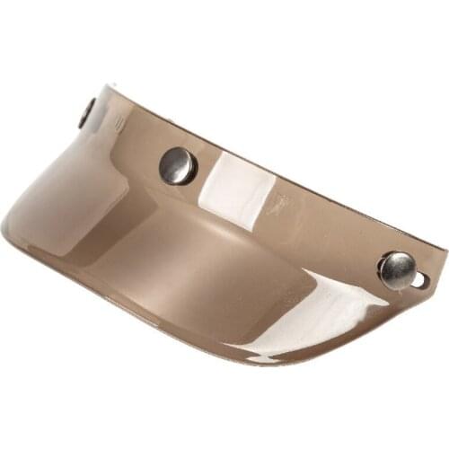 50JA 3-Snap Helmet Peak Lens Sun Shade Shield Wear Resistant for 3/4 Motorcycle Open Face Helmet Visor