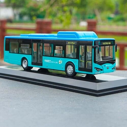 Diecast 1:64 Scale Alloy Passenger Car Model Metal Guangdong Pure Electric Bus Gifts For Children Collection Display Decoration