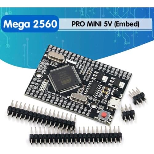 Mega 2560 PRO MINI 5V (Embed) CH340G ATmega2560-16AU with male pinheaders Compatible for arduino Mega 2560