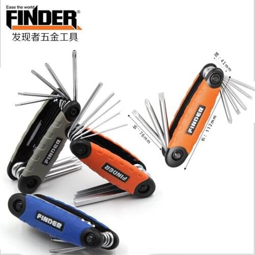 Free Shipping 8pcs Multi-size Portable Foldind Screwdriver Set Hex Wrench, Ball Head Hex ,PlumScrewdriver Lightweight Spanner
