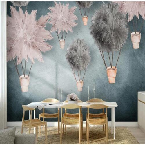 Custom 3D wallpaper Nordic ins childrens room wallpaper girl living room wall quality material waterproof