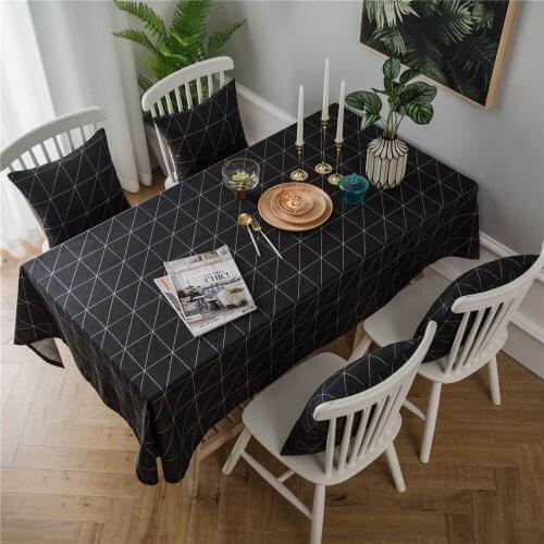 Nordic GIeometric Printed Cotton Linen Tablecloth Restaurant Wedding Party Home Decor Table Cloth