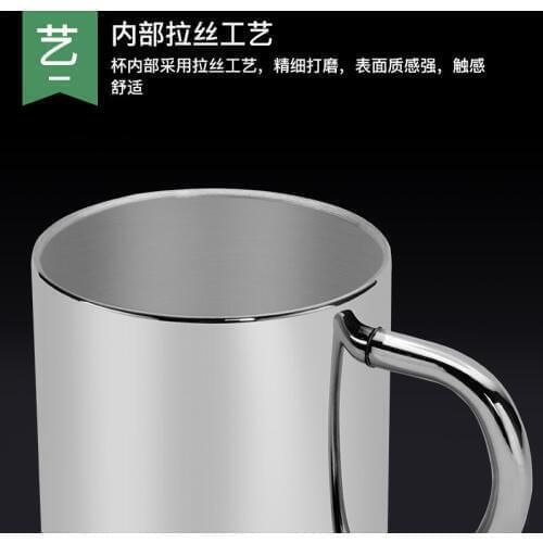 New 304 Double Wall Stainless Steel Coffee Mug Creative Non-Magnetic Children Water Cup Beer Drinkware
