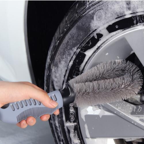 New Tire Rim Scrub Vehicle Washing Wheel Hub Handle Cleaning Tool Fit for Volvo S40 S60 S80 XC60 XC90 V40 V60 C30 XC70 V70