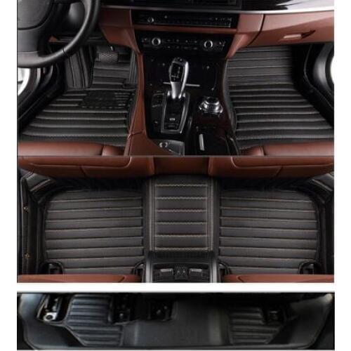 Custom full set car floor mats + One trunk mat for Honda STEP WGN 7 8 seats 2015-2009 waterproof rugs carpets for Stepwgn 2013