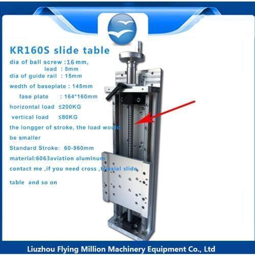 Workbench Manual engraving machine sliding table Uniaxial extension slide linear module 60-960mm