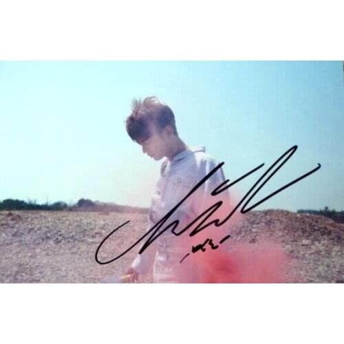 Hand signed SHINEE Min Ho autographed photo The Story of Light collection K-POP 4*6 free shipping 072018