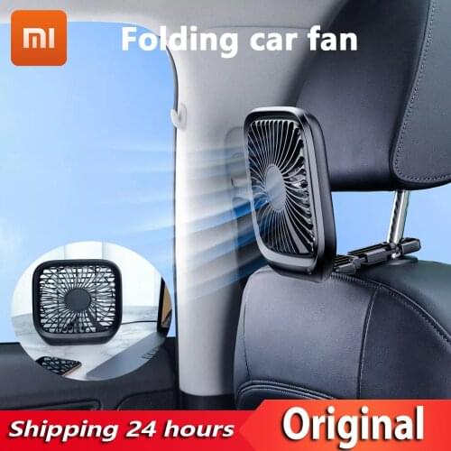 XIAOMI YOUPIN Baseus Car Back Seat Foldable Fan Portable Mini USB Silent Desktop Office Fan Three Grade Wind Speed Cooling Fan