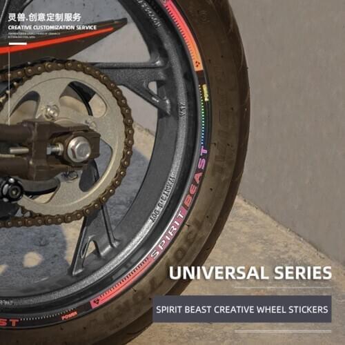 Spirit Beast Universal motorcycle/electric-scooter Wheel sticker Modified wheel sticker Rim decals For Suzuki Benelli Yamaha KTM