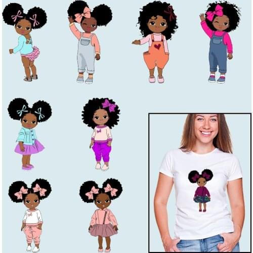 The whole body of Cute Black baby Heat-sensitive patches Thermal transfer printing Heat Transfer PVC Thermal StickersPatch